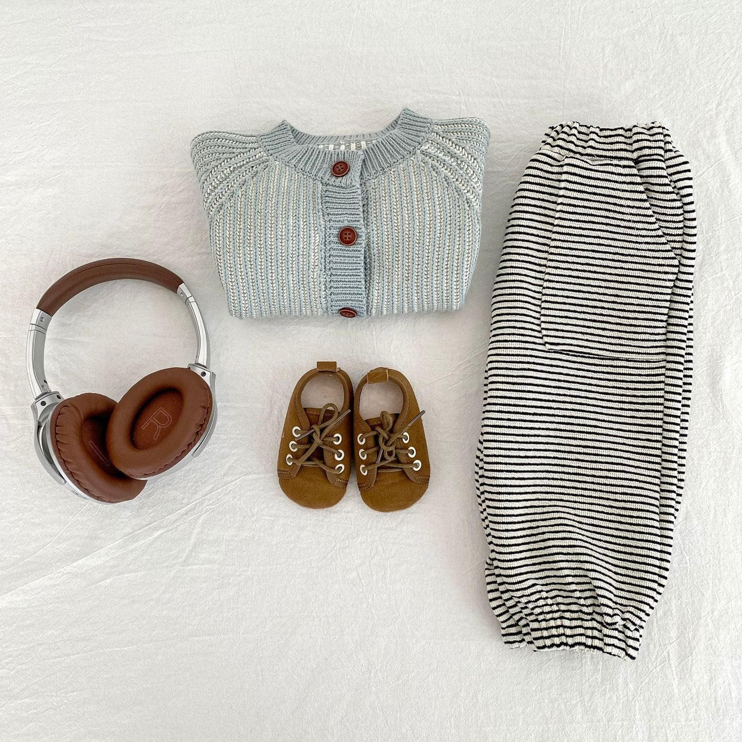 カーディガン・パーカー ストライプニット長袖カーディガンジャケット【mh0010507】