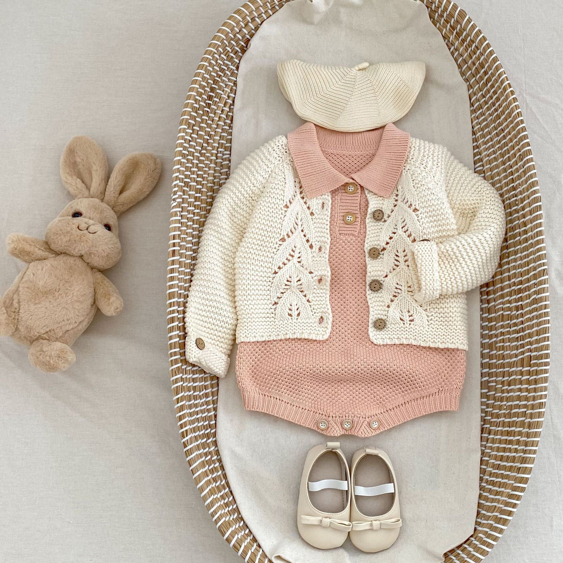 長袖ロンパース カノコポロ襟長袖ロンパース【mh0010508】