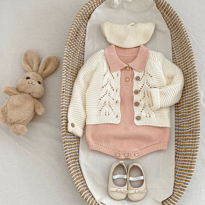 長袖ロンパース カノコポロ襟長袖ロンパース【mh0010508】