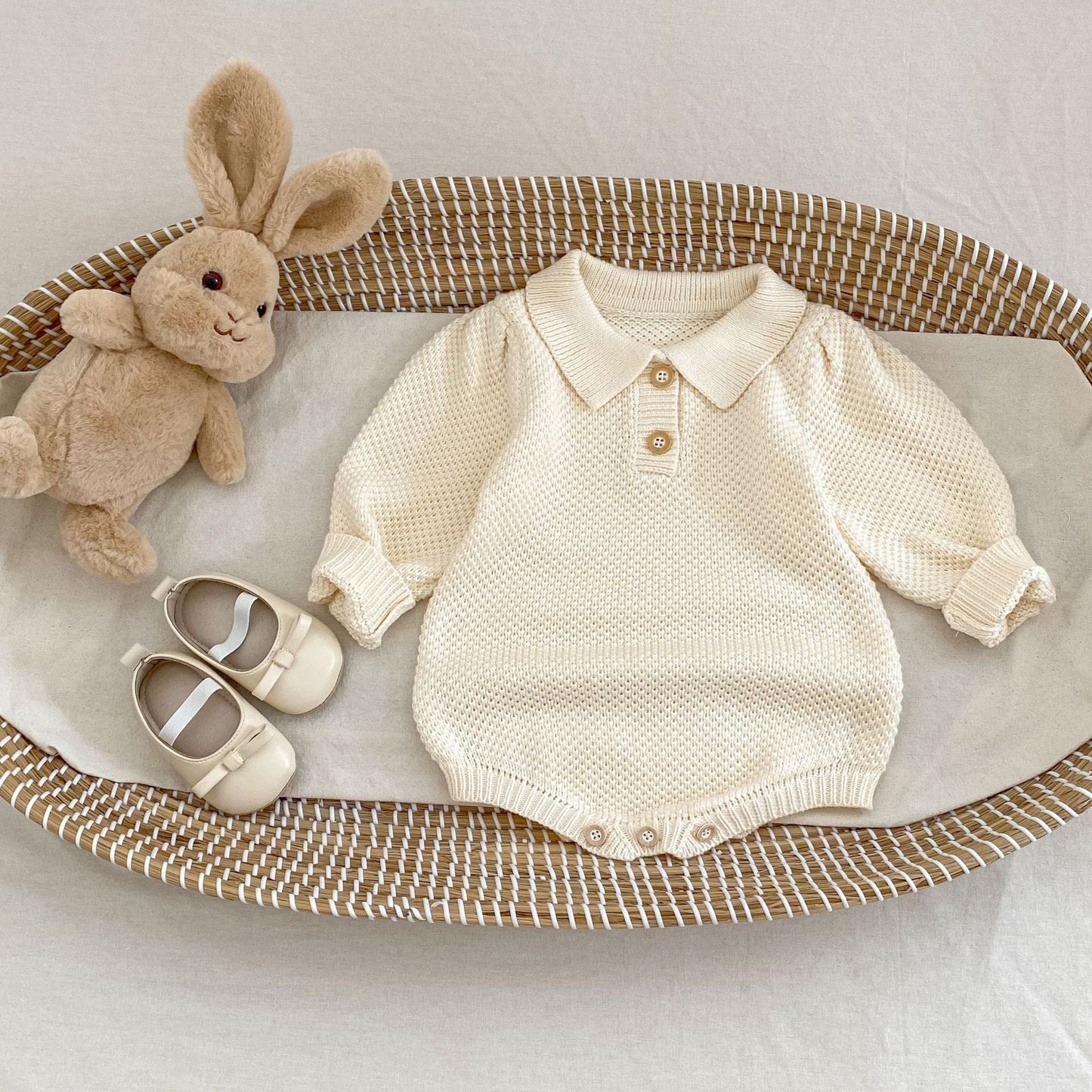 長袖ロンパース カノコポロ襟長袖ロンパース【mh0010508】