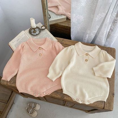 長袖ロンパース カノコポロ襟長袖ロンパース【mh0010508】