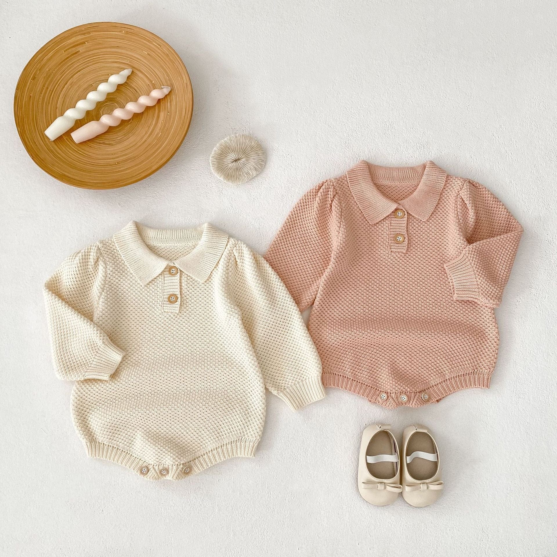 長袖ロンパース カノコポロ襟長袖ロンパース【mh0010508】