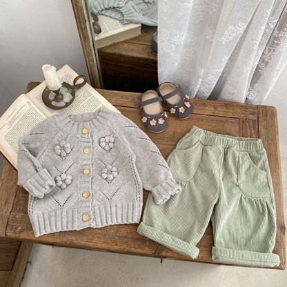 カーディガン・パーカー フラワー刺繍長袖カーディガンジャケット【mh0010511】