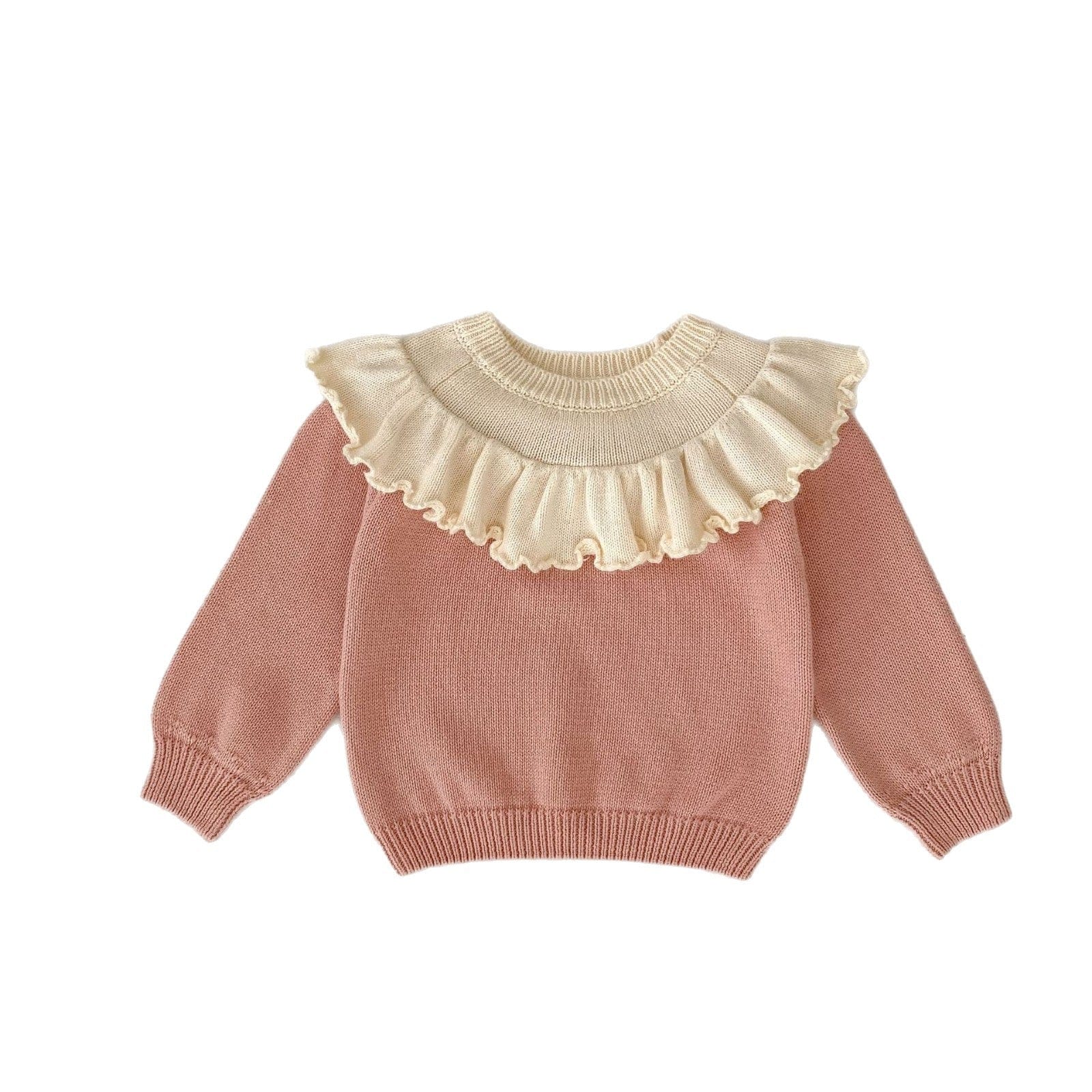 長袖セットアップ ケープ襟長袖ニットトップス/チュール刺繍レーススカート【mh0010512】