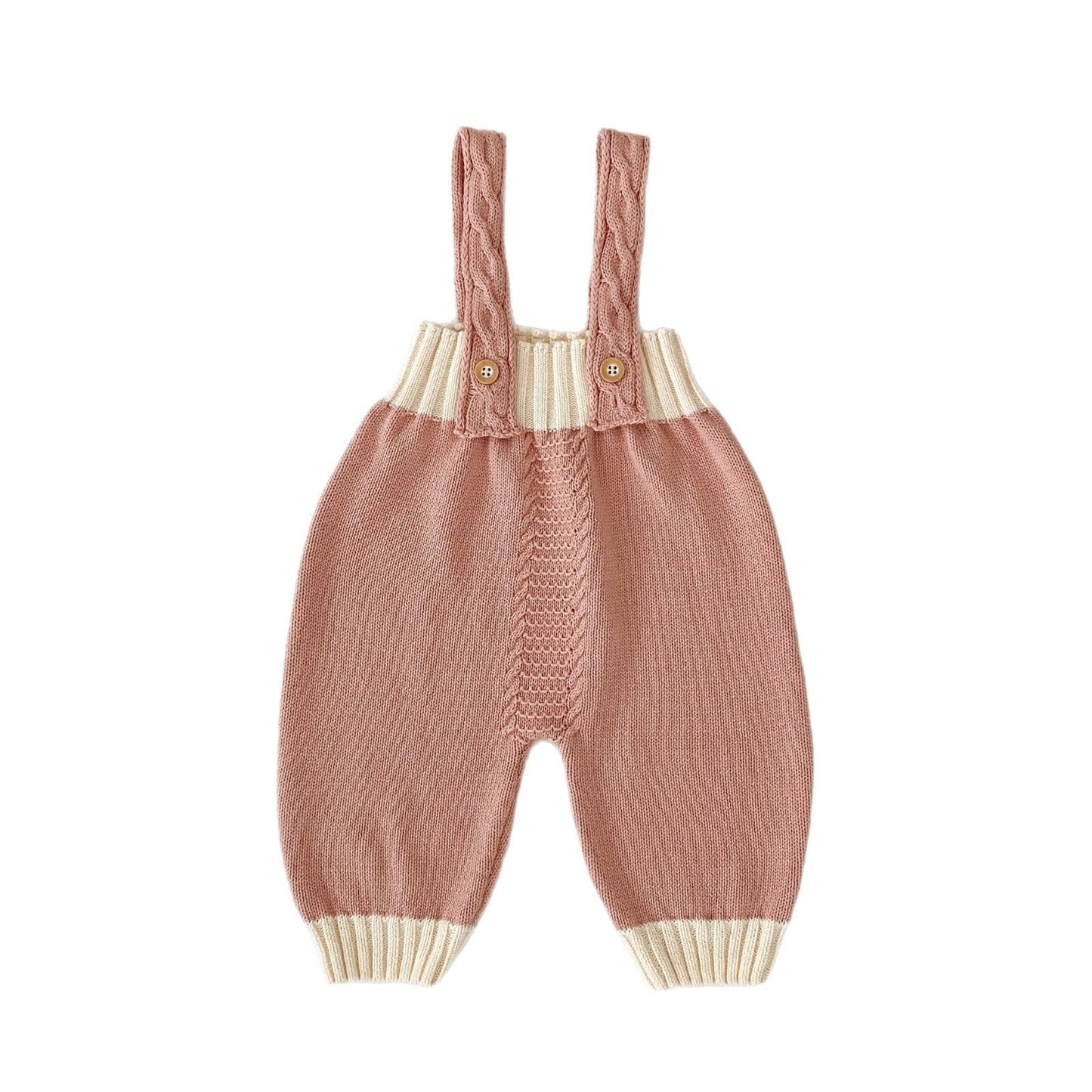 長袖セットアップ フラワープリント襟ニットトップス/ニットサスペンダーパンツ【mh0010513】