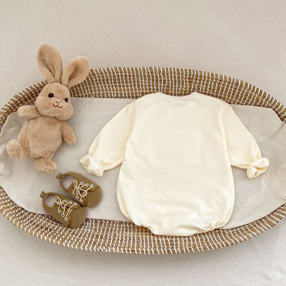 長袖ロンパース ベアくまプリント長袖ロンパース【mh0010514】