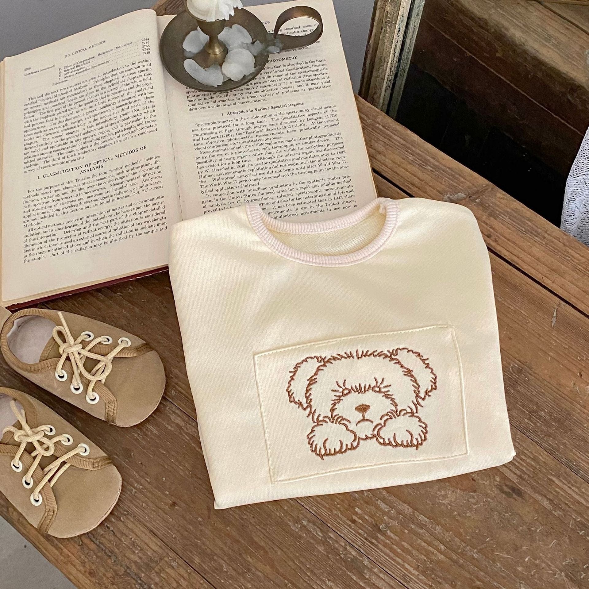 長袖ロンパース ベアくまプリント長袖ロンパース【mh0010514】