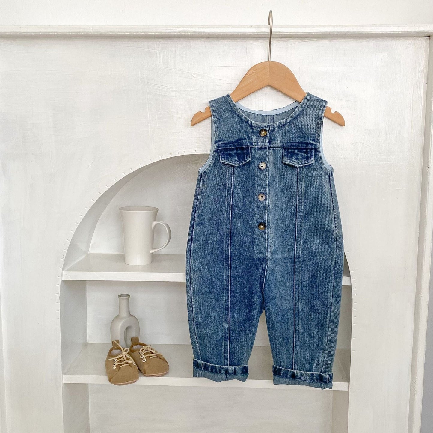 ノースリーブジャンプスーツ デニムノースリーブジャンプスーツ【mh0010519】