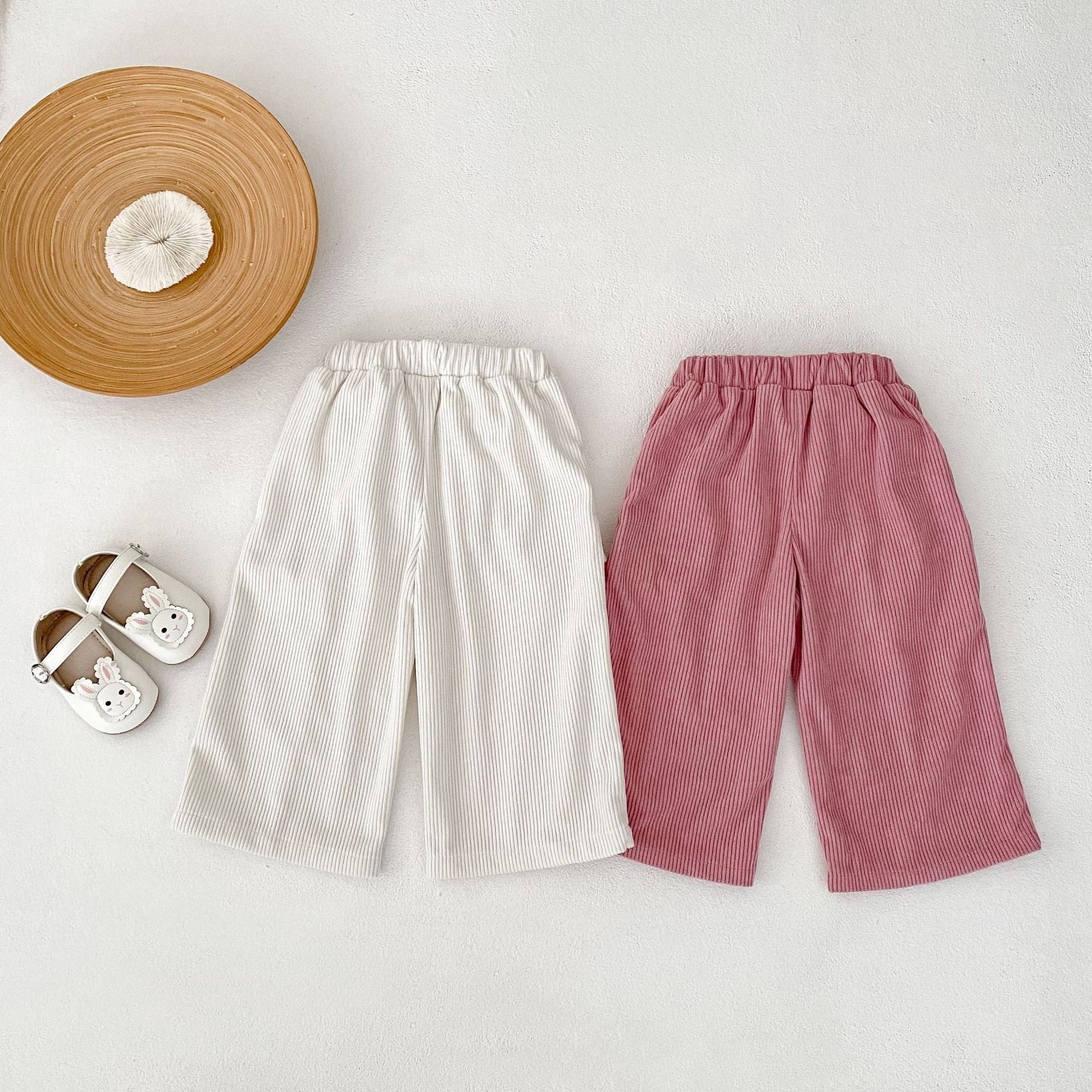 ロングパンツ・スウェットパンツ フリルポケットコーデュロイロングルーズワイドパンツ【mh0010526】