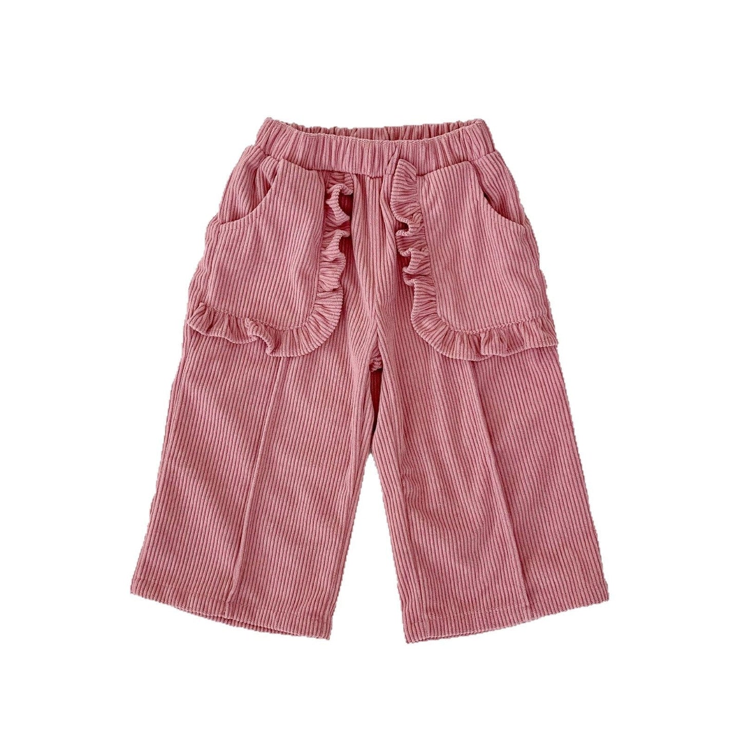 ロングパンツ・スウェットパンツ フリルポケットコーデュロイロングルーズワイドパンツ【mh0010526】