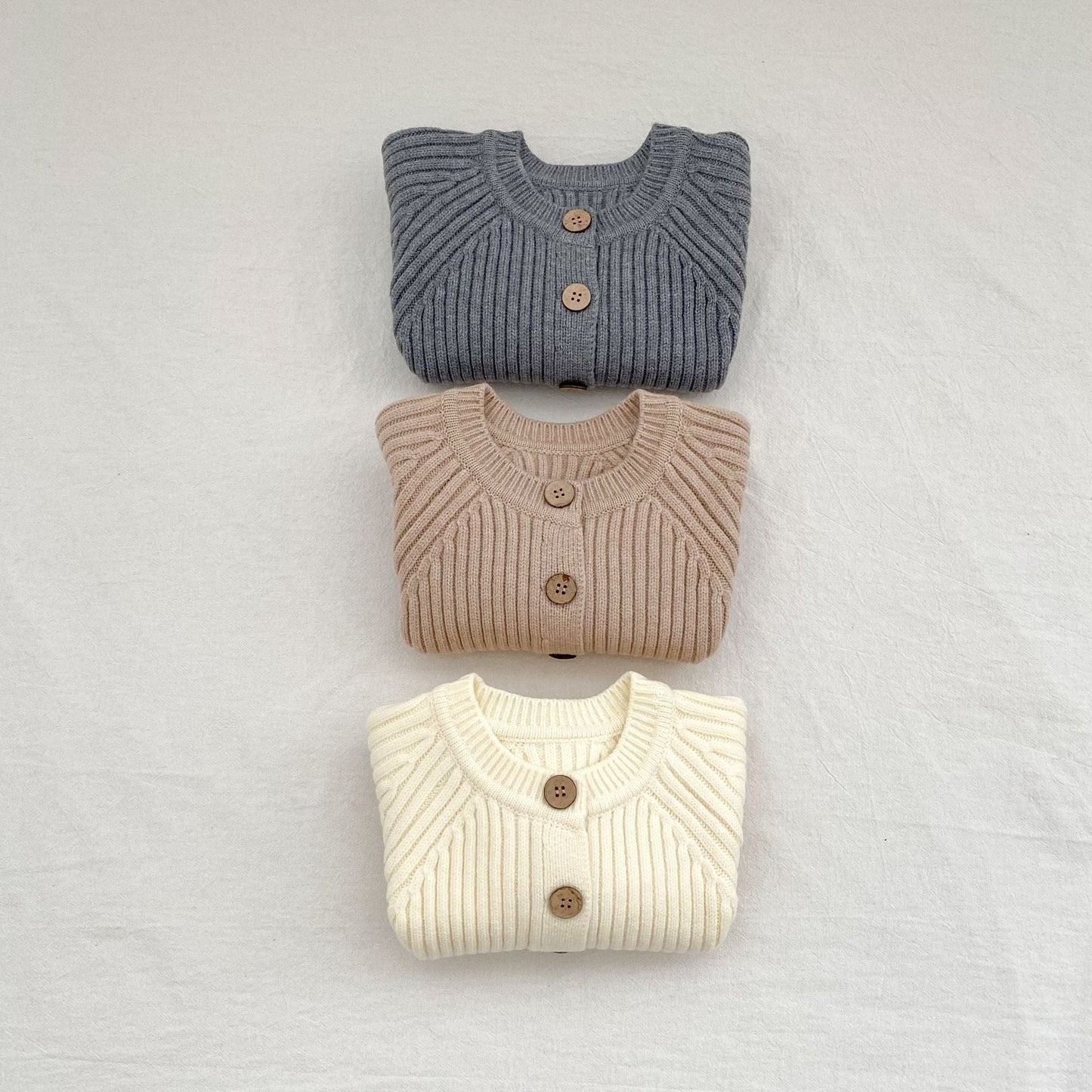 カーディガン・パーカー ワイドリブ編みニットカーディガン長袖トップス【mh0010839】