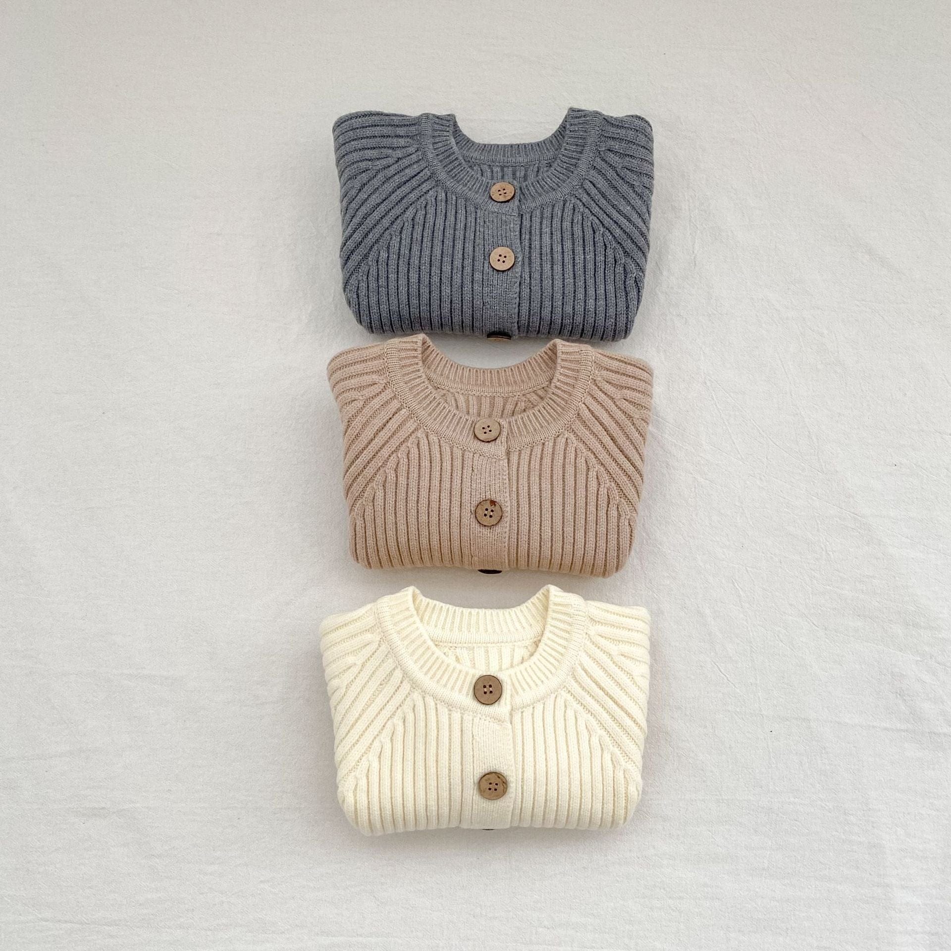 カーディガン・パーカー ワイドリブ編みニットカーディガン長袖トップス【mh0010839】