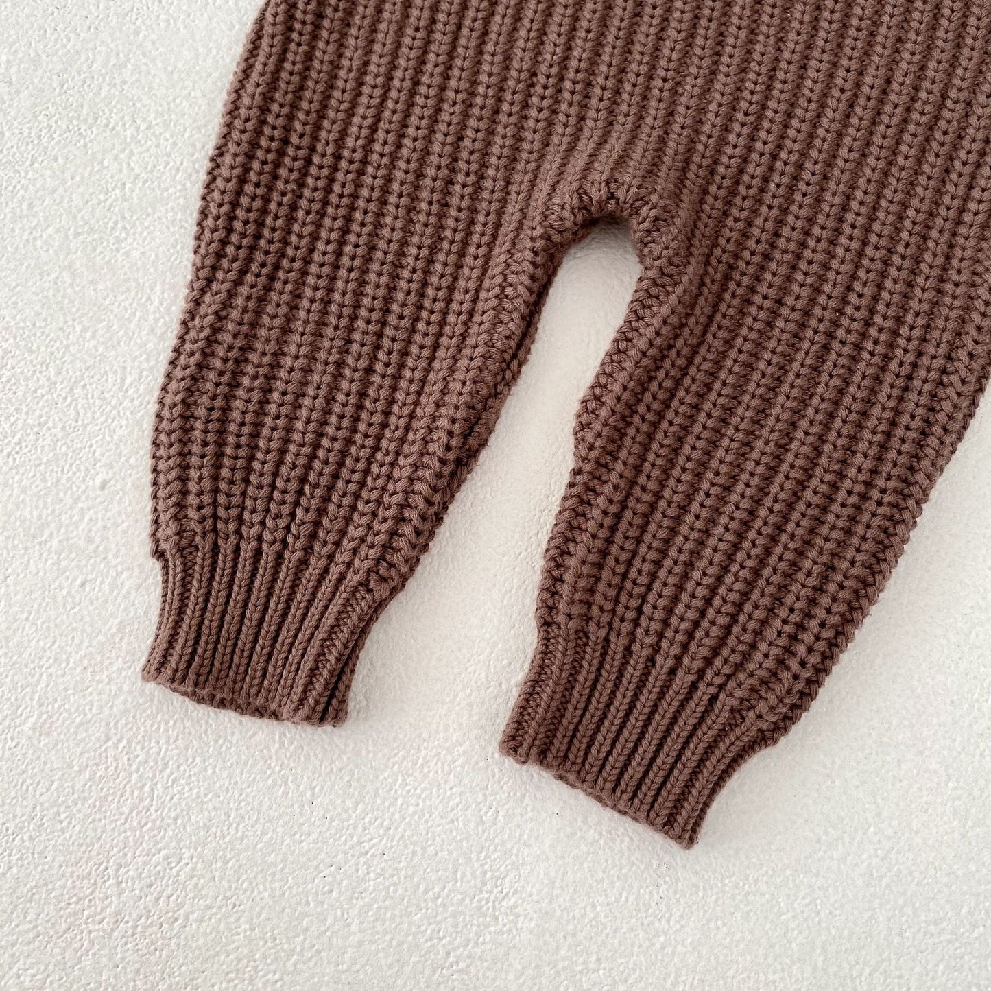 サロペットパンツ・サスペンダーパンツ リブ編みニットサロペットパンツロンパース【mh0010840】