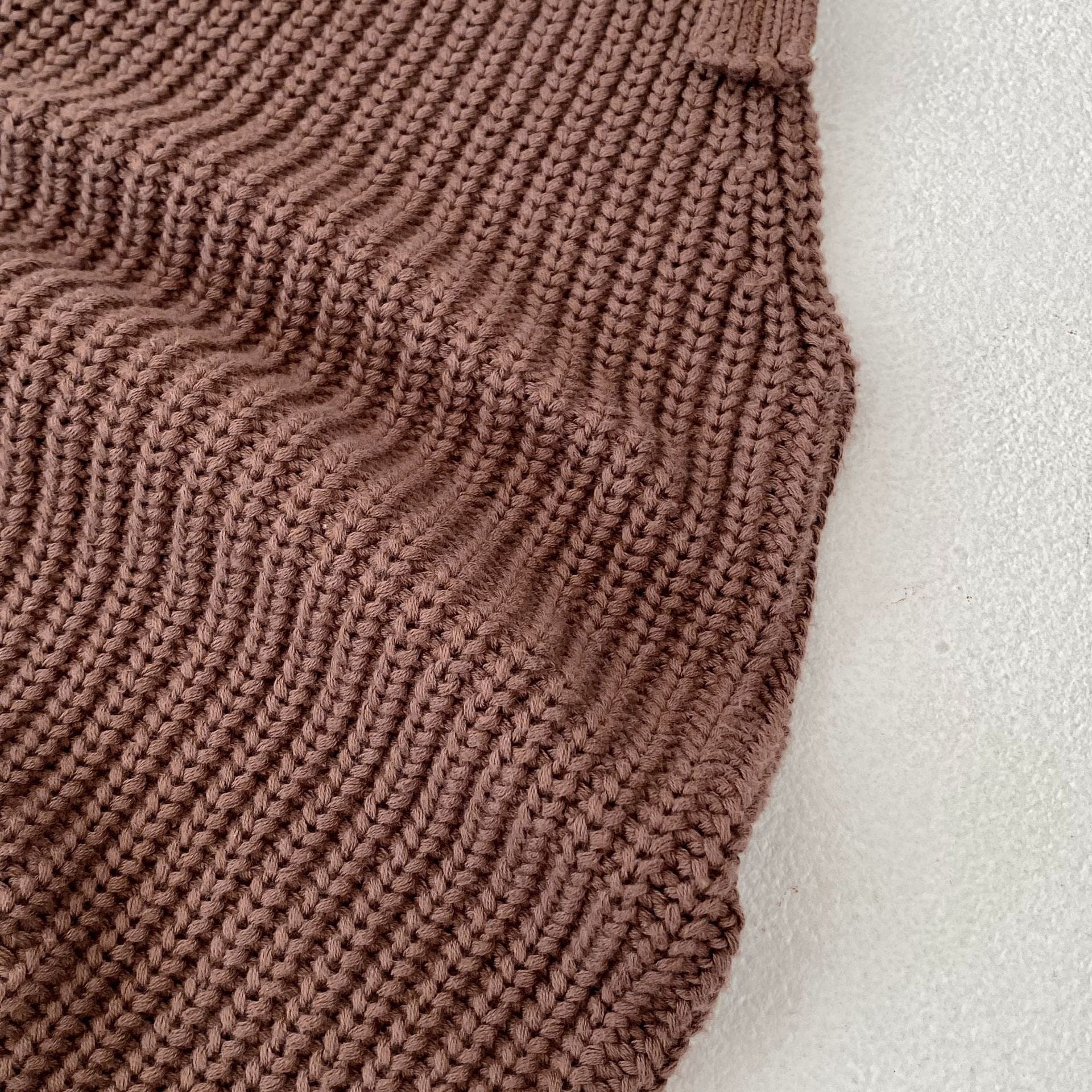 サロペットパンツ・サスペンダーパンツ リブ編みニットサロペットパンツロンパース【mh0010840】