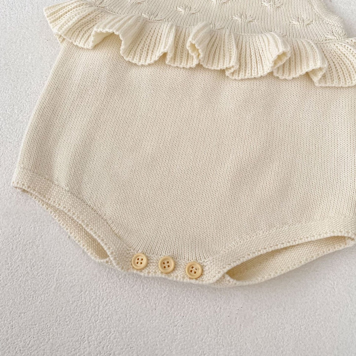 ノースリーブロンパース フリルニットノースリーブロンパース【mh0010841】