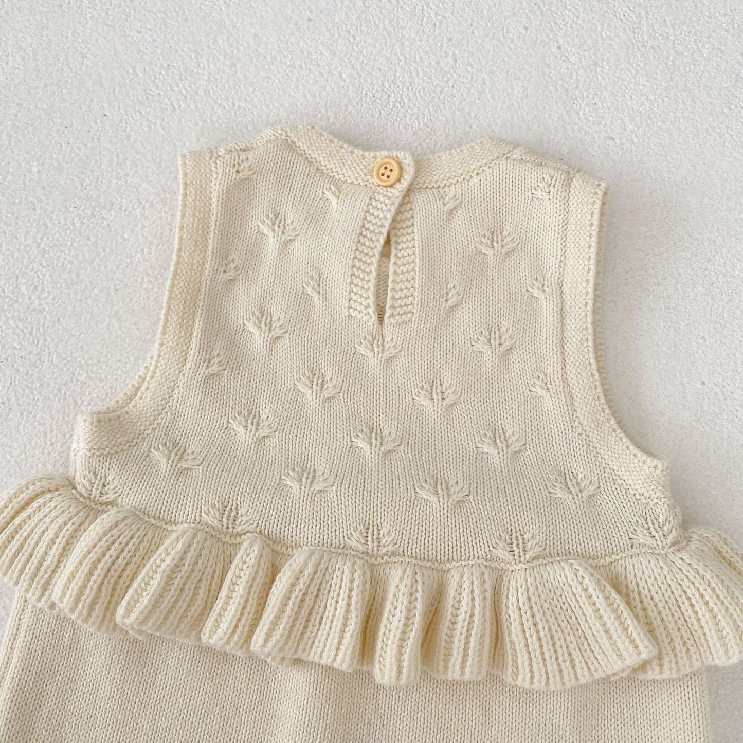 ノースリーブロンパース フリルニットノースリーブロンパース【mh0010841】