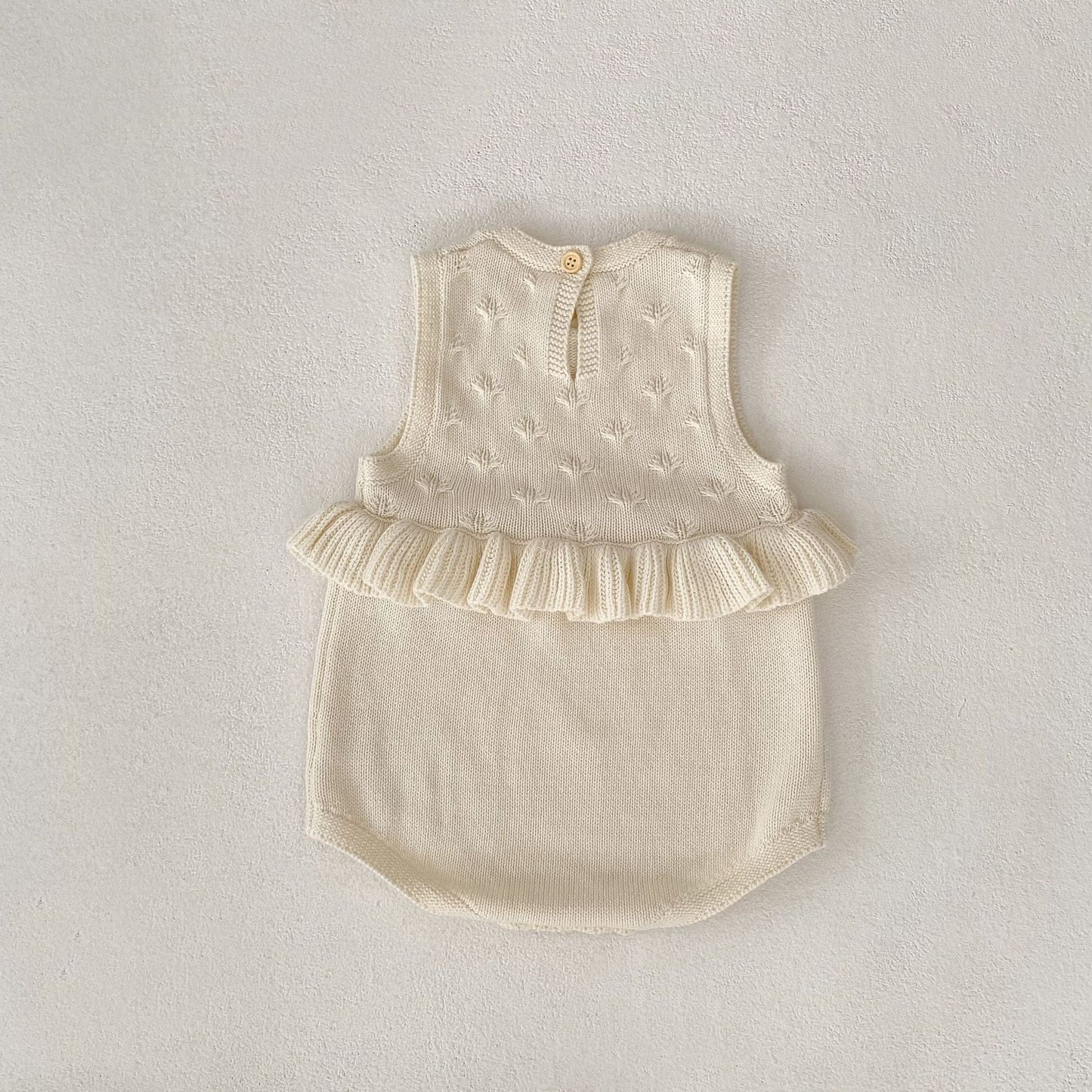 ノースリーブロンパース フリルニットノースリーブロンパース【mh0010841】