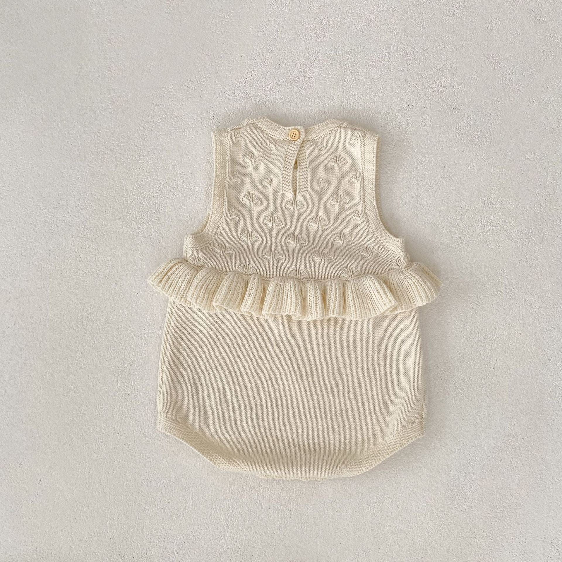 ノースリーブロンパース フリルニットノースリーブロンパース【mh0010841】