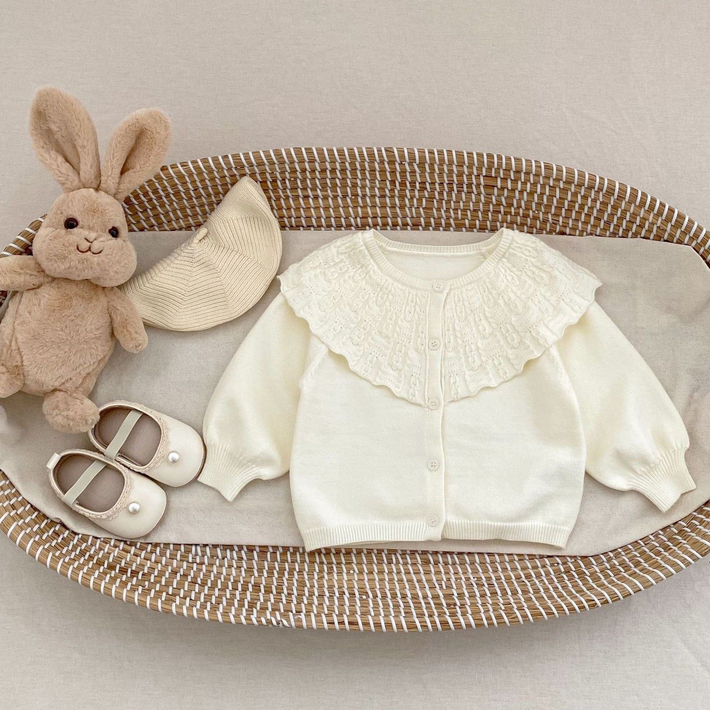 カーディガン・パーカー ビッグカラーニットカーディガンセーター【mh0010842】