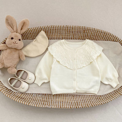 カーディガン・パーカー ビッグカラーニットカーディガンセーター【mh0010842】