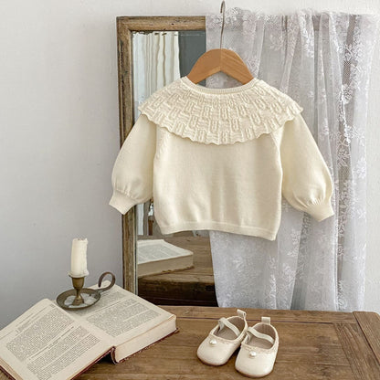 カーディガン・パーカー ビッグカラーニットカーディガンセーター【mh0010842】