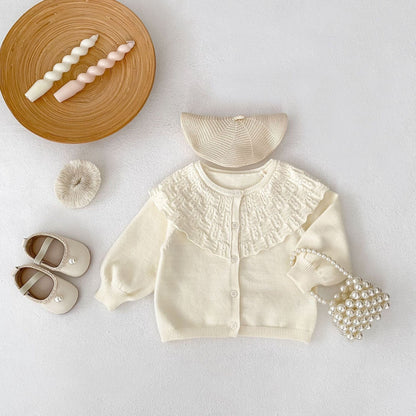 カーディガン・パーカー ビッグカラーニットカーディガンセーター【mh0010842】