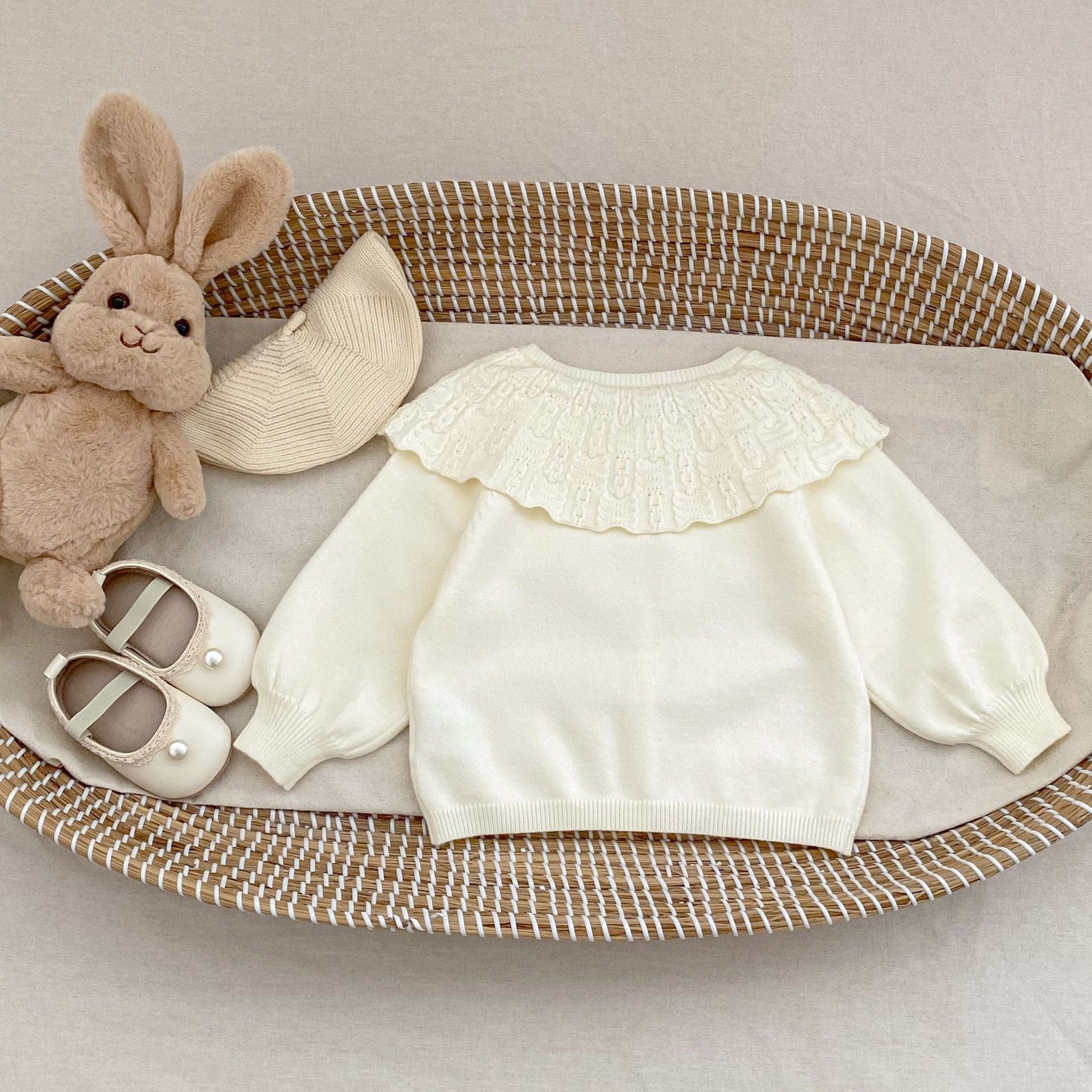 カーディガン・パーカー ビッグカラーニットカーディガンセーター【mh0010842】