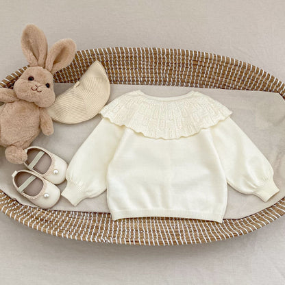 カーディガン・パーカー ビッグカラーニットカーディガンセーター【mh0010842】