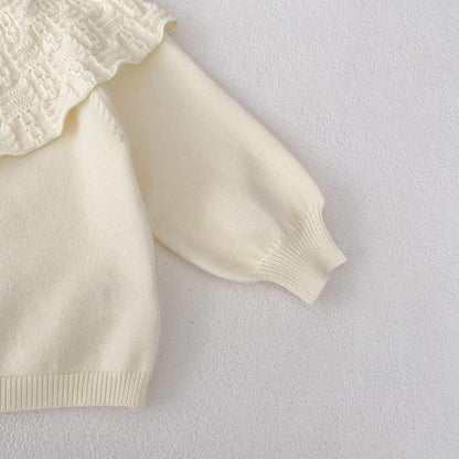 カーディガン・パーカー ビッグカラーニットカーディガンセーター【mh0010842】