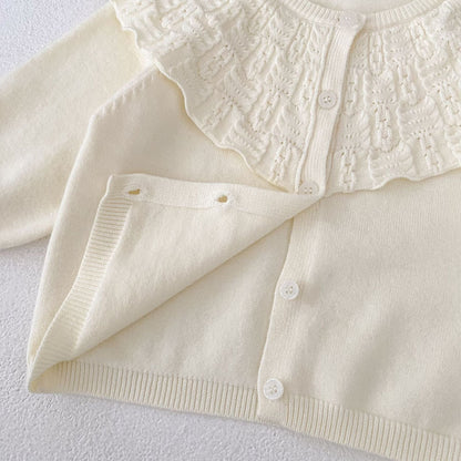 カーディガン・パーカー ビッグカラーニットカーディガンセーター【mh0010842】