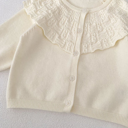 カーディガン・パーカー ビッグカラーニットカーディガンセーター【mh0010842】