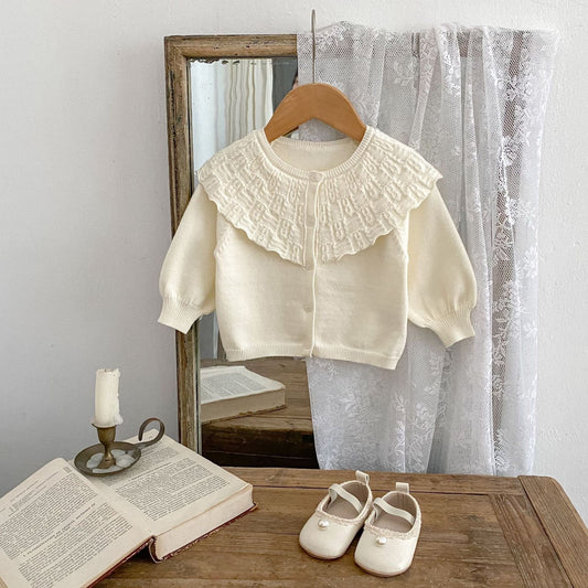 カーディガン・パーカー ビッグカラーニットカーディガンセーター【mh0010842】