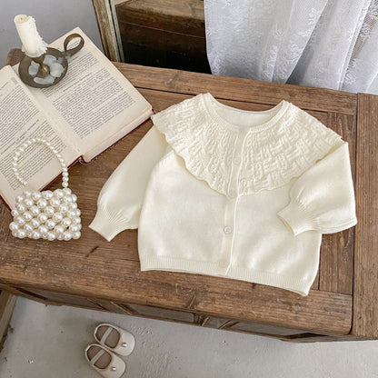 カーディガン・パーカー ビッグカラーニットカーディガンセーター【mh0010842】