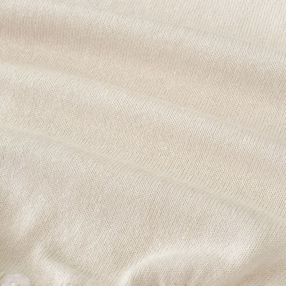 長袖ロンパース フリル襟長袖ニットロンパース/リボンソックス靴下【mh0010844】