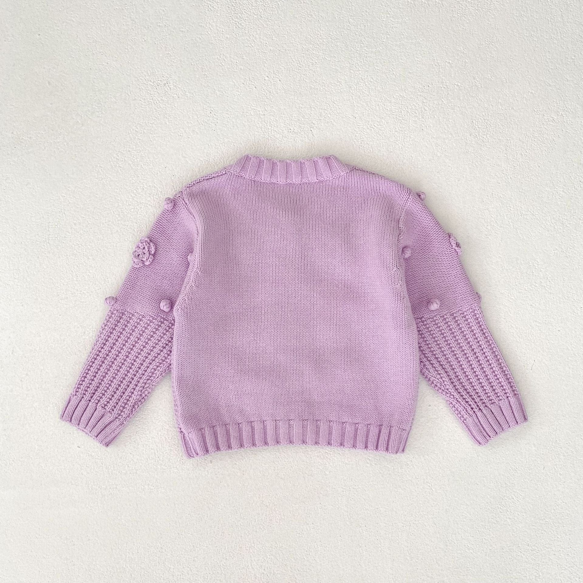 カーディガン・パーカー かぎ編みフラワーニットカーディガン【mh0010846】