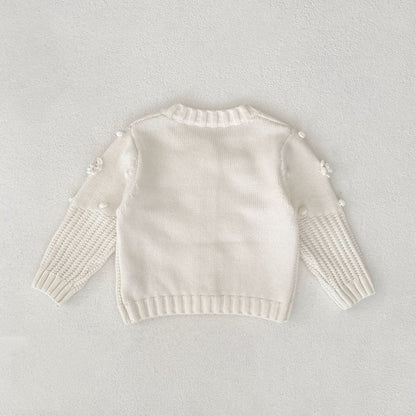 カーディガン・パーカー かぎ編みフラワーニットカーディガン【mh0010846】