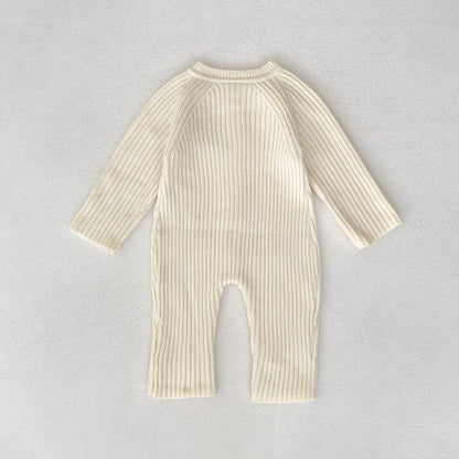 長袖ロンパース リブニット長袖ジャンプスーツ【mh0010849】