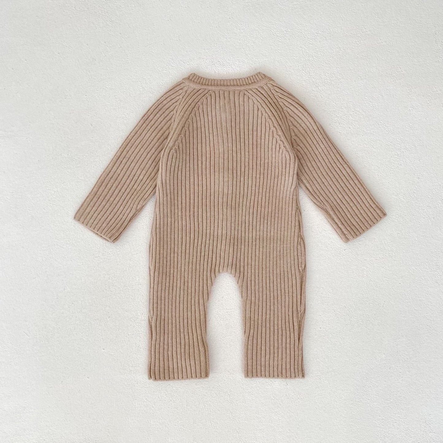 長袖ロンパース リブニット長袖ジャンプスーツ【mh0010849】
