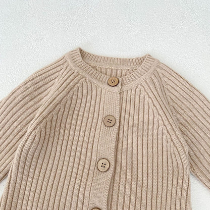 長袖ロンパース リブニット長袖ジャンプスーツ【mh0010849】