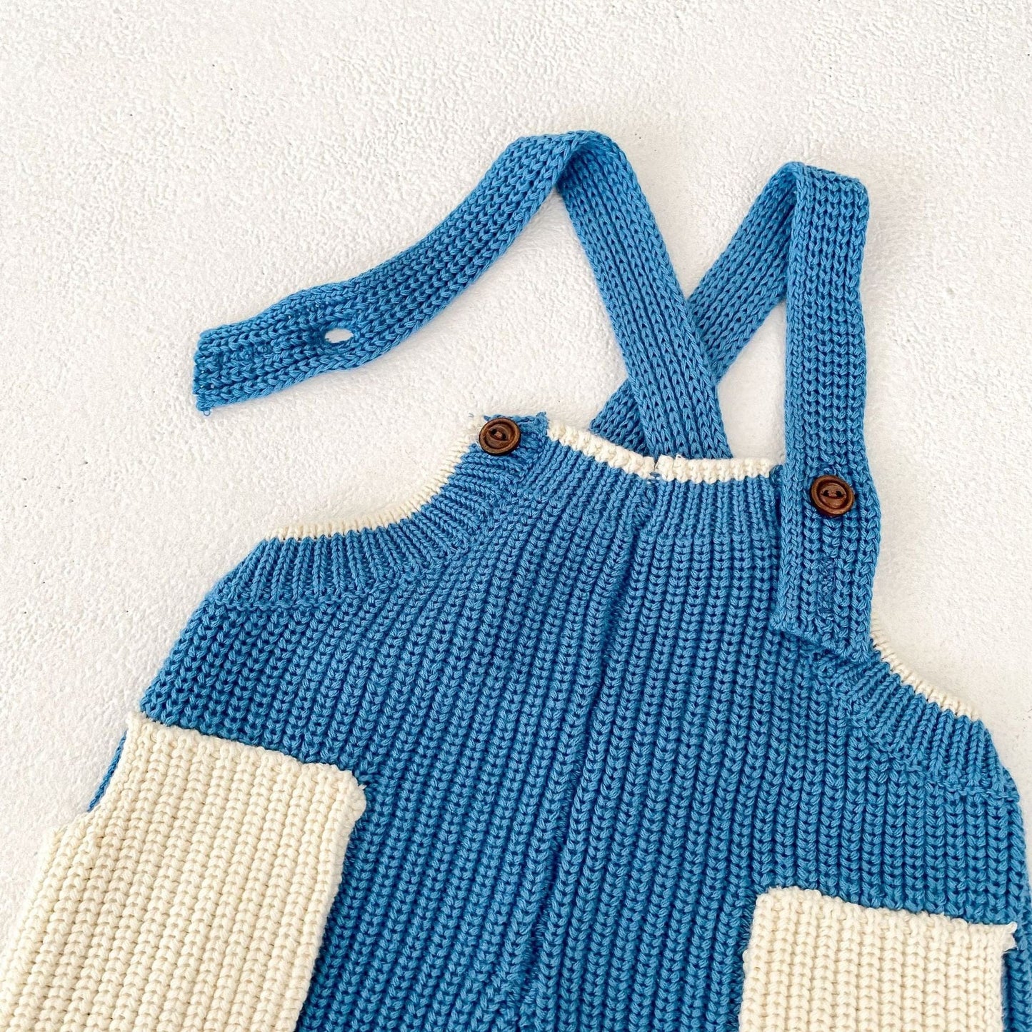 サロペットパンツ・サスペンダーパンツ カラーニットサロペットパンツオーバーオール【mh0010852】