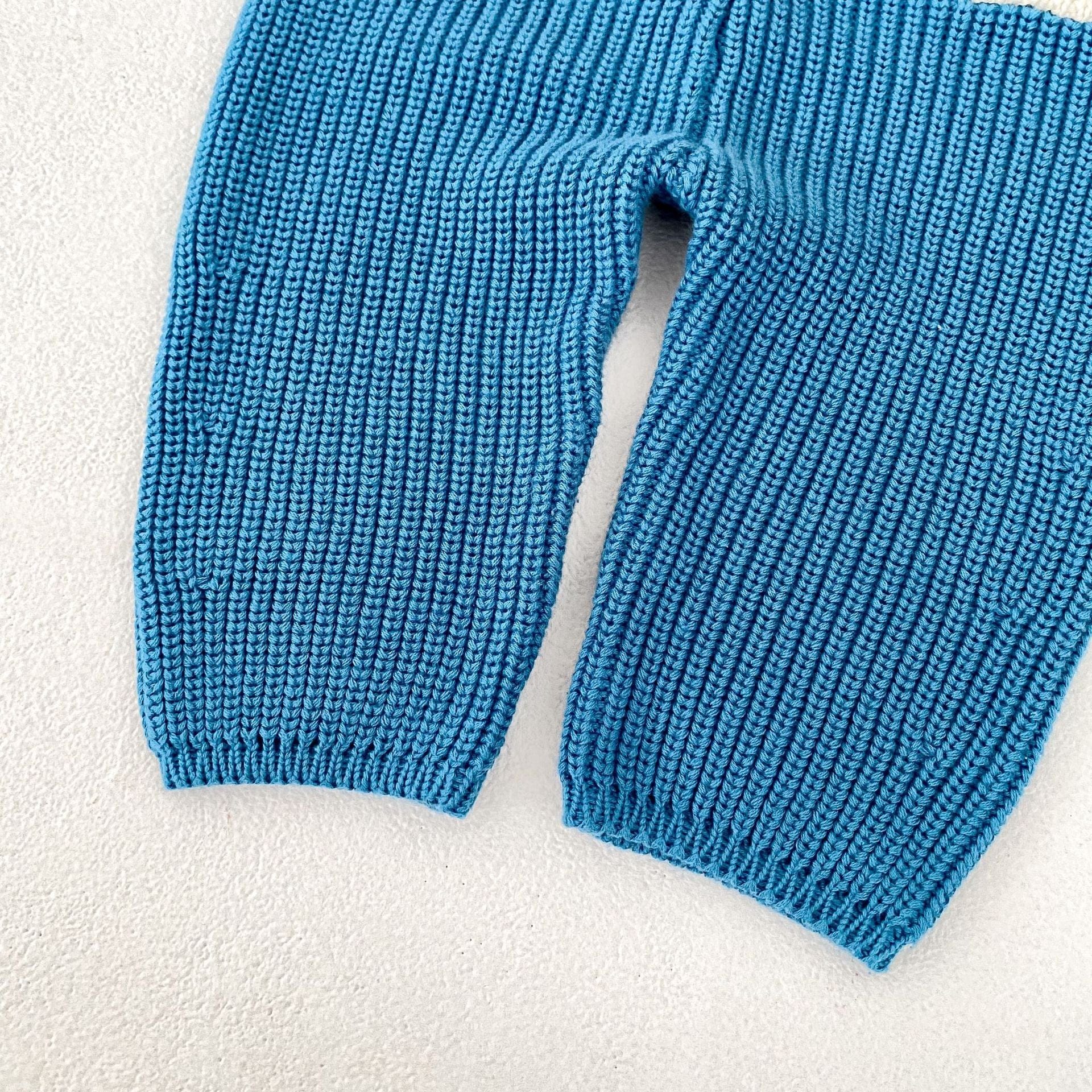 サロペットパンツ・サスペンダーパンツ カラーニットサロペットパンツオーバーオール【mh0010852】