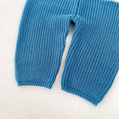 サロペットパンツ・サスペンダーパンツ カラーニットサロペットパンツオーバーオール【mh0010852】