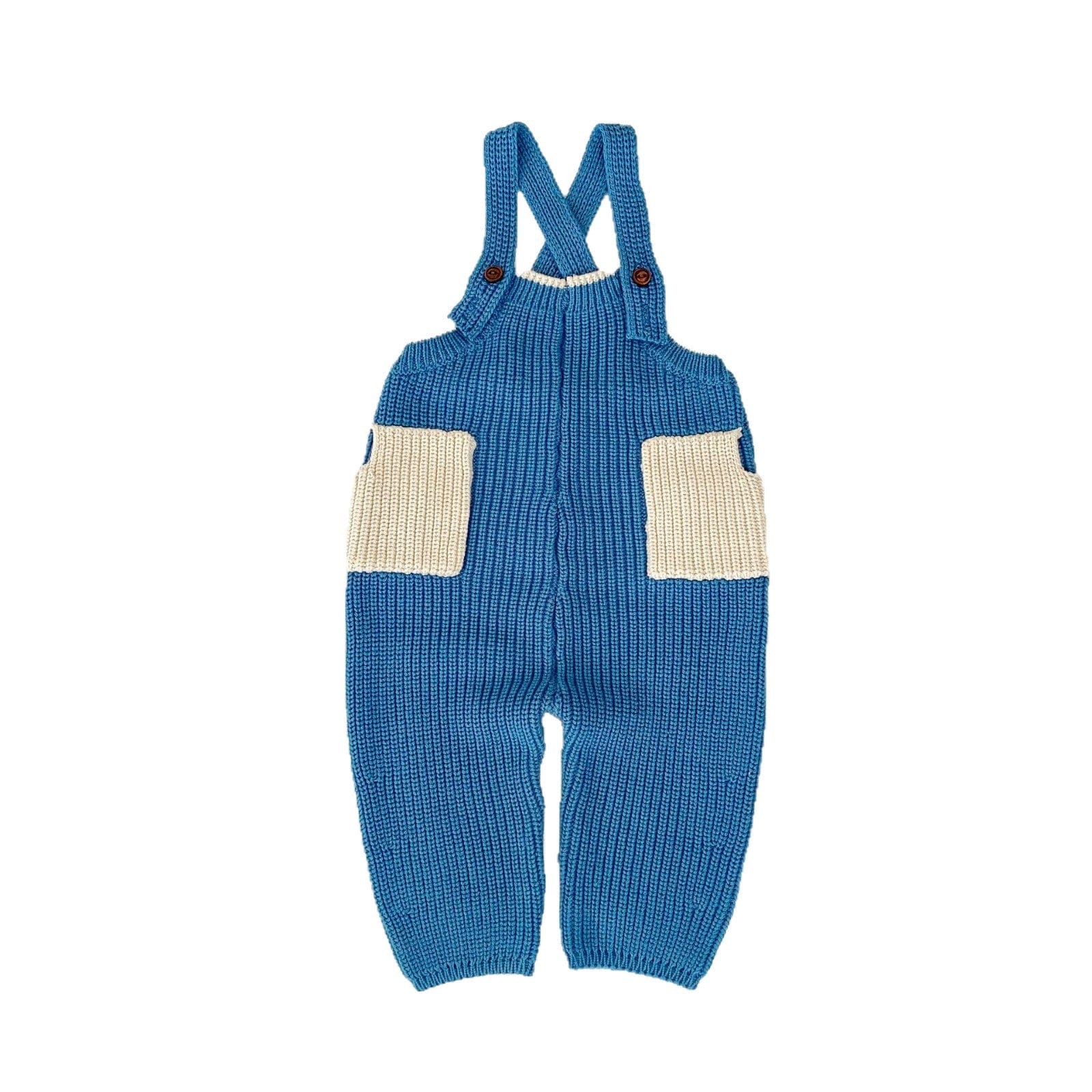 サロペットパンツ・サスペンダーパンツ カラーニットサロペットパンツオーバーオール【mh0010852】