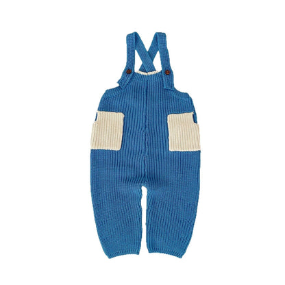 サロペットパンツ・サスペンダーパンツ カラーニットサロペットパンツオーバーオール【mh0010852】