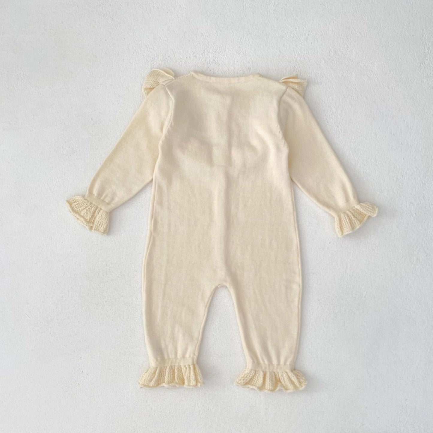 長袖ロンパース ビッグフリル襟ニットロンパース【mh0010853】