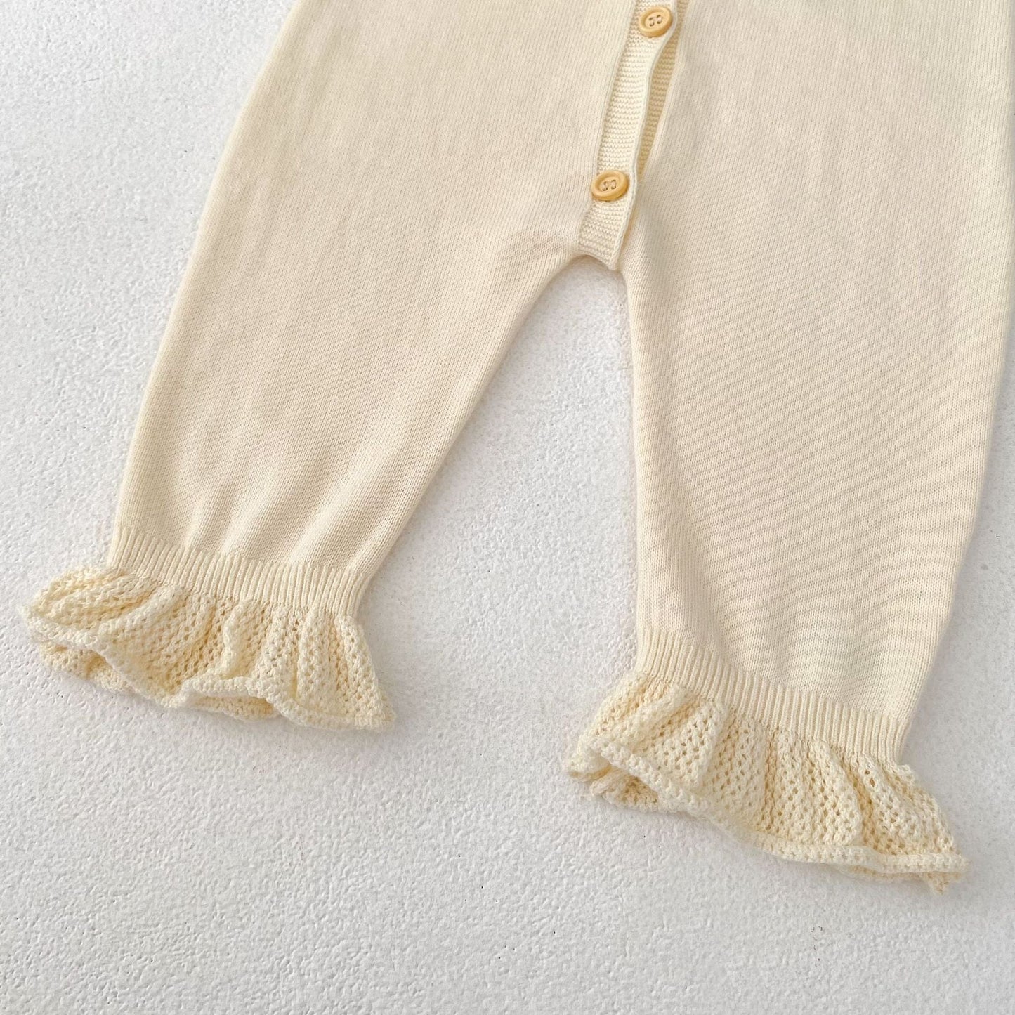 長袖ロンパース ビッグフリル襟ニットロンパース【mh0010853】