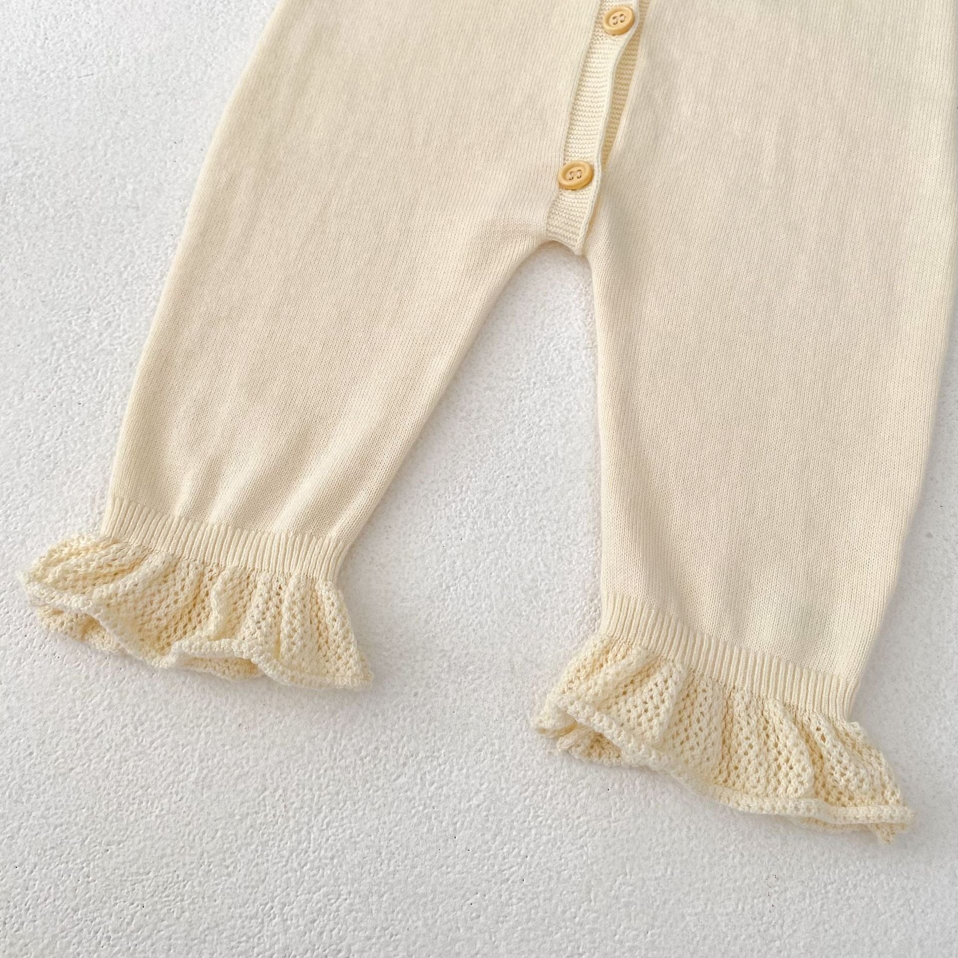 長袖ロンパース ビッグフリル襟ニットロンパース【mh0010853】