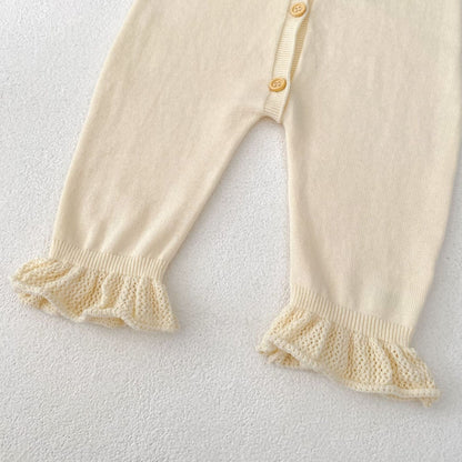 長袖ロンパース ビッグフリル襟ニットロンパース【mh0010853】