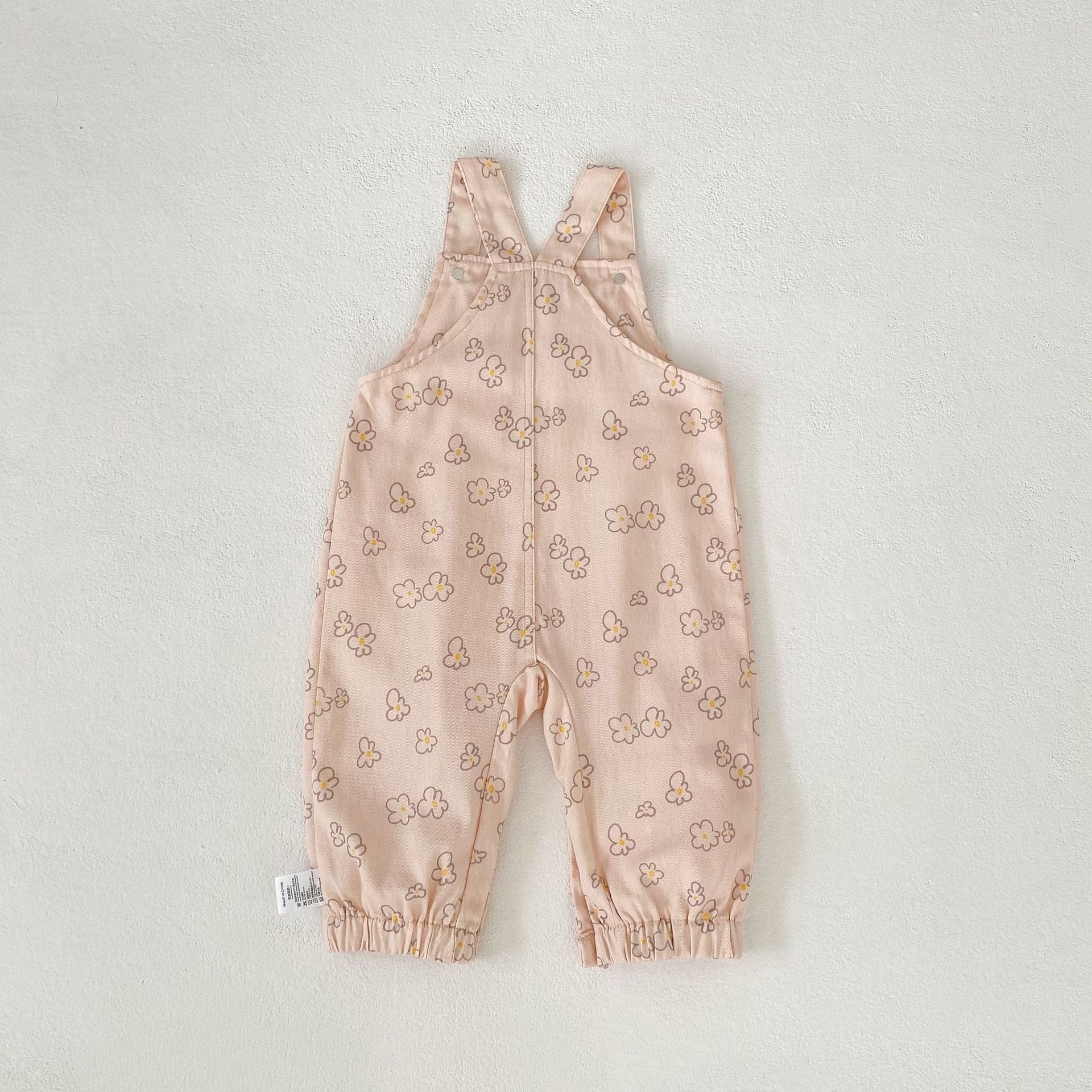 サロペットパンツ・サスペンダーパンツ 花柄プリントサロペットロンパース【mh0010856】