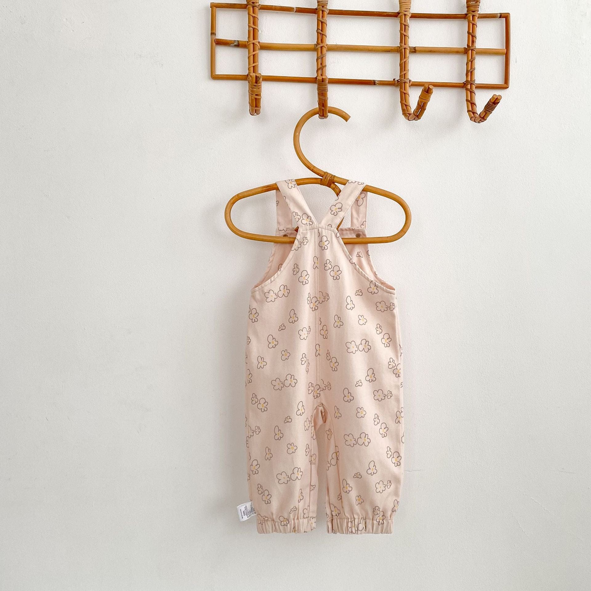 サロペットパンツ・サスペンダーパンツ 花柄プリントサロペットロンパース【mh0010856】